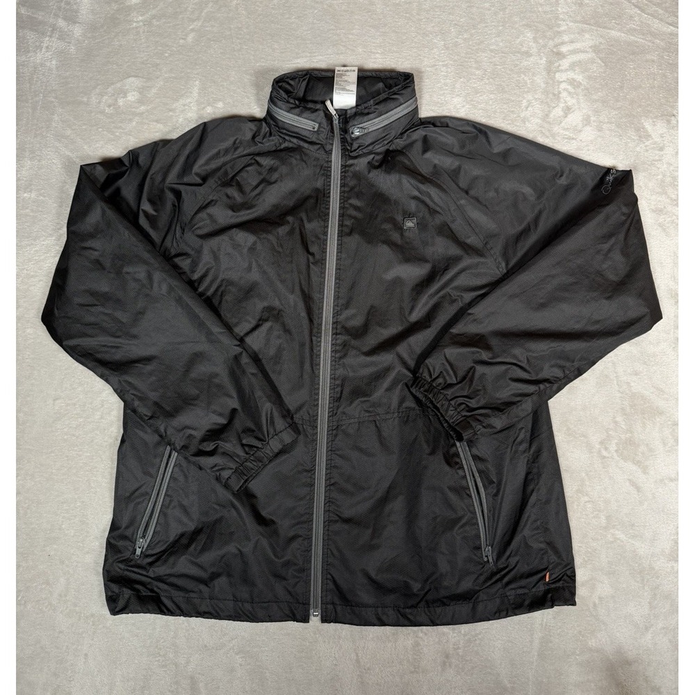 Quiksilver Waterman Collection Men's Gray Windbreaker Jacket Full Zip 2XL